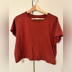 Softfade Cotton Boxy-Crop Tee